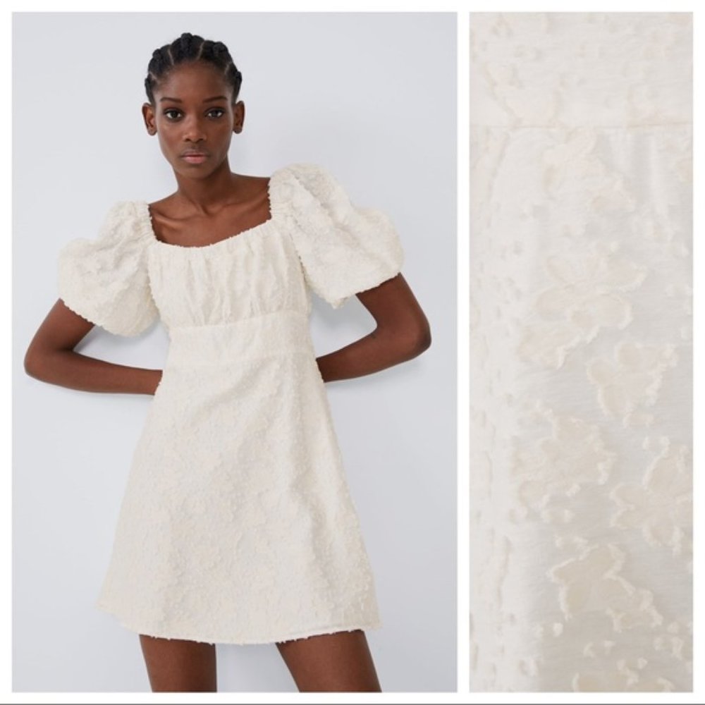 White Textured ZARA Dress